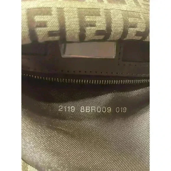 FENDI Zucchino Monogram Double Flap Baguette Shoulder Bag Brown FF Vintage Y2K - Picture 14 of 16